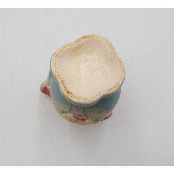 Hull Art Pottery USA Magnolia Ewer Pitcher Vase 14-4 1/2 Pink Yellow Blue - Picture 6 of 7